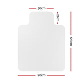 Artiss Chair Mat Carpet Floor Protectors PVC Home Office Room Mats 120x90 cm